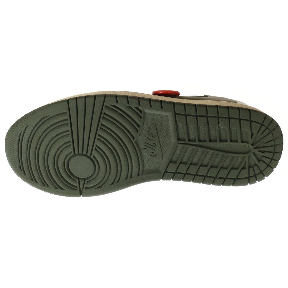 NIKE(ナイキ) ×TRAVIS SCOTT WMNS AIR JORDAN 1 LOW OG MEDIUM OLIVE トラヴィススコット ウィメンズ エアジョーダン1 ローカットスニーカー オリーブ US10/27cm DZ4137-106