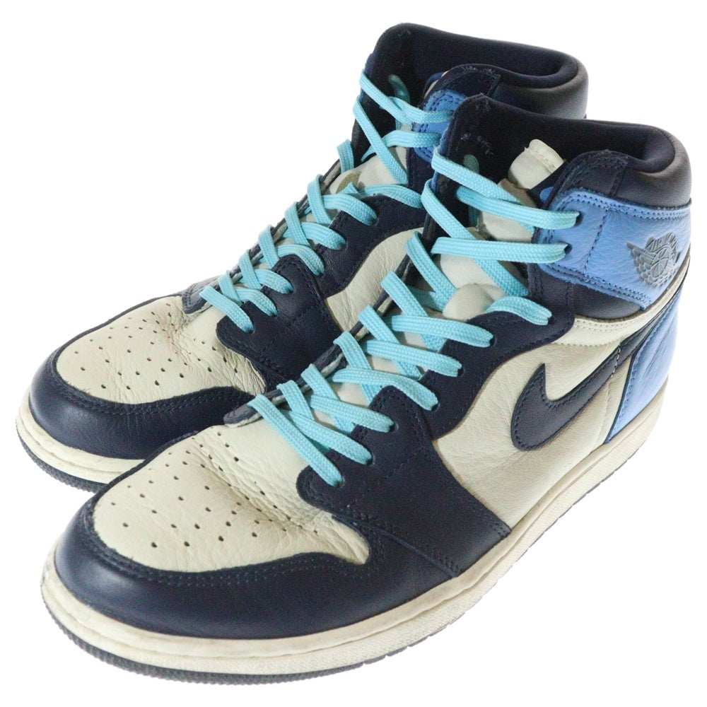 NIKE(ナイキ) AIR JORDAN 1 RETRO HIGH OG OBSIDIAN/UNIVERSITY BLUE エアジョーダン1 オブシディアン ユニバーシティブルー ハイカットスニーカー US10.5/28.5cm 555088-140