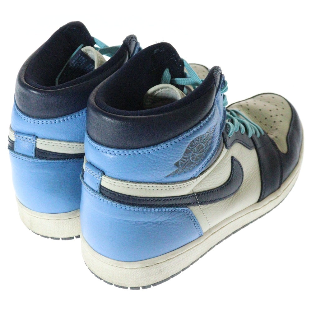 NIKE(ナイキ) AIR JORDAN 1 RETRO HIGH OG OBSIDIAN/UNIVERSITY BLUE エアジョーダン1 オブシディアン ユニバーシティブルー ハイカットスニーカー US10.5/28.5cm 555088-140