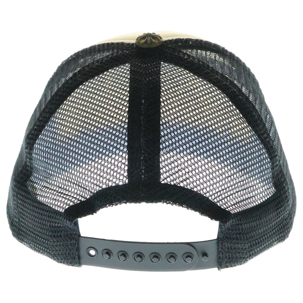 CHROME HEARTS(クロムハーツ) TRUCKER CAP CHパッチ クロスボール付 メッシュ トラッカーキャップ 帽子 ブラック/ホワイト