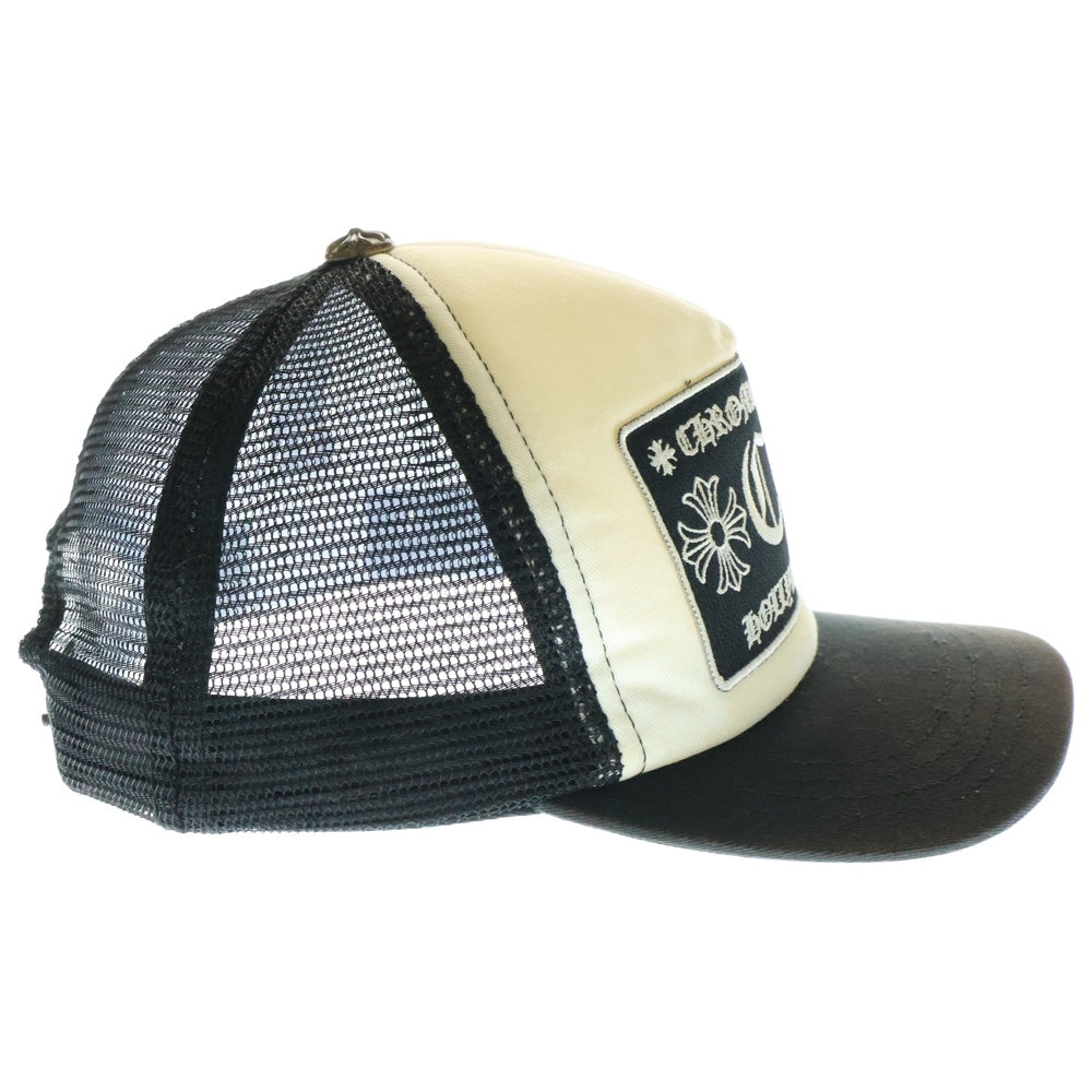 CHROME HEARTS(クロムハーツ) TRUCKER CAP CHパッチ クロスボール付 メッシュ トラッカーキャップ 帽子 ブラック/ホワイト