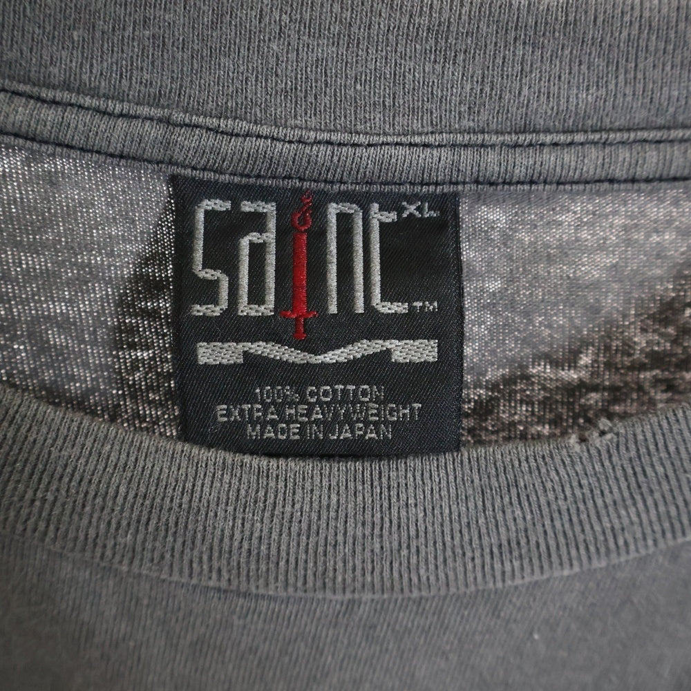 SAINT MICHAEL(セントマイケル) 23SS STR MARIA TEE スター マリア クルーネック 半袖カットソー Tシャツ ブラック SM-S23-0000-007