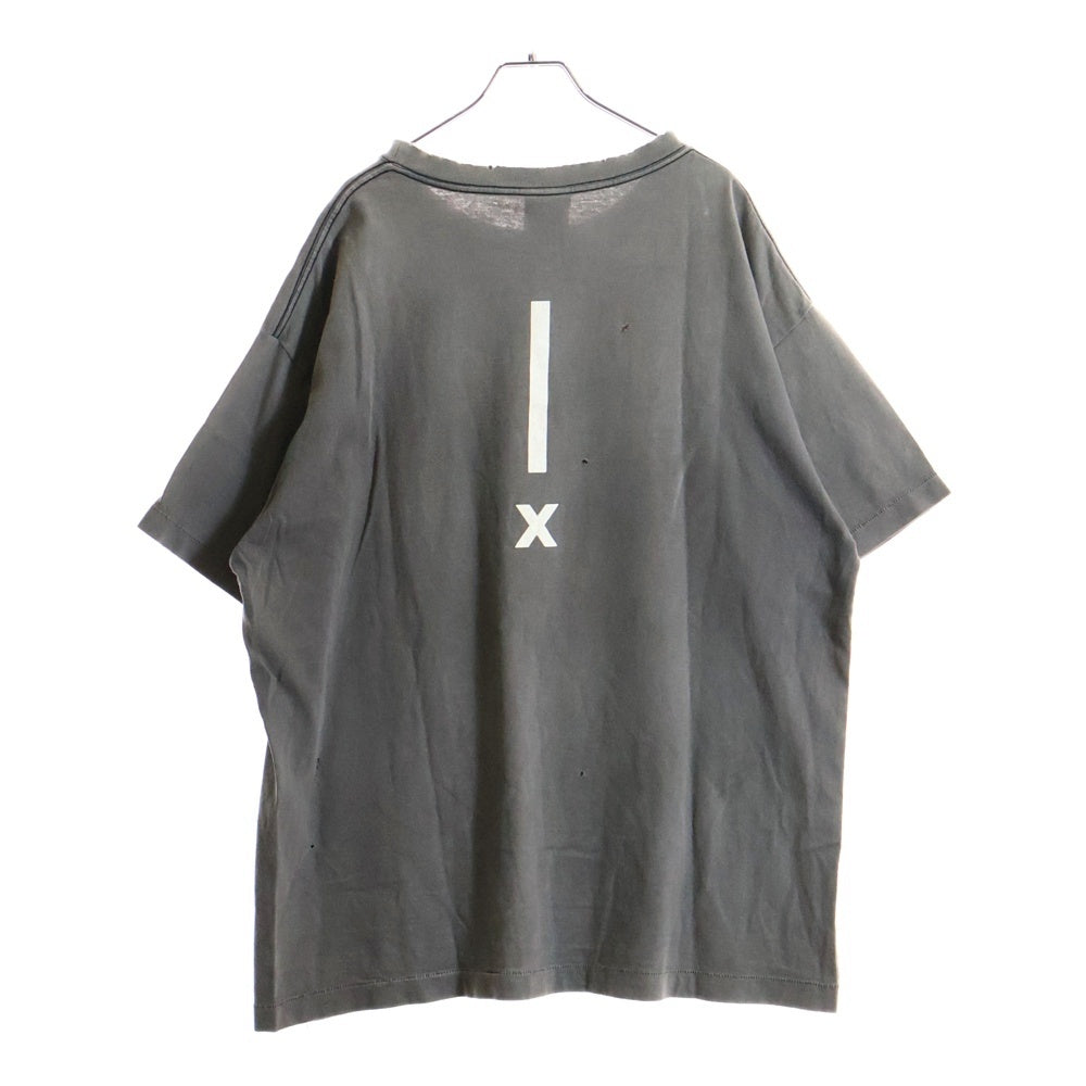 SAINT MICHAEL(セントマイケル) 22SS SAINT ROOM DAMAGED TEE セイント ルーム ダメージド クルーネック 半袖カットソー Tシャツ グレー SM-A22-0000-056