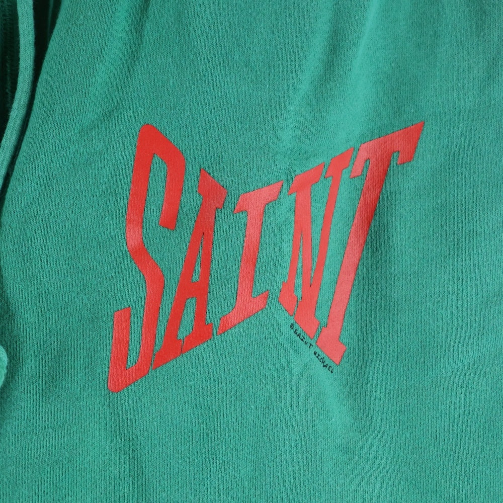 SAINT MICHAEL(セントマイケル) 22SS LOGO SWEATSHORTS ロゴ スウェットショーツ グリーン LOGO SWEATSHORTS