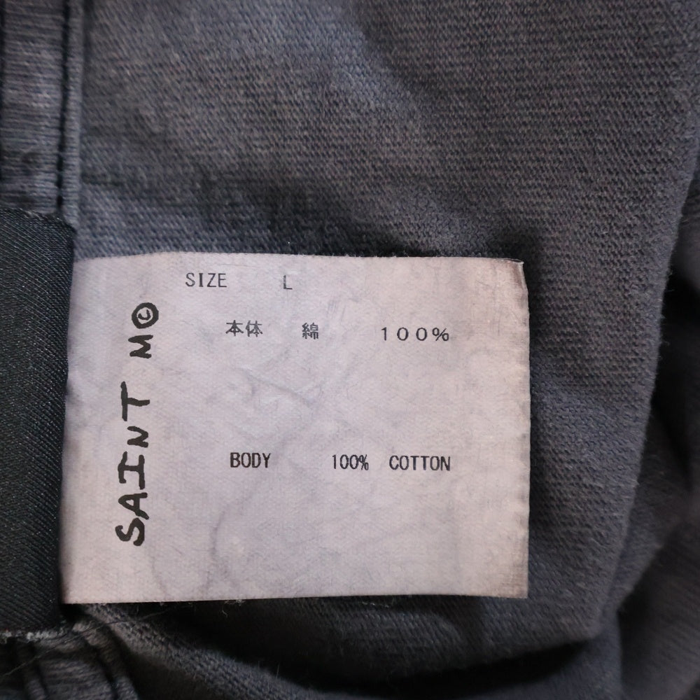 SAINT MICHAEL(セントマイケル) 23AW SURVIVE L/S TEE サバイブ クルーネック 長袖カットソー Tシャツ グレー SM-A23-0000-006
