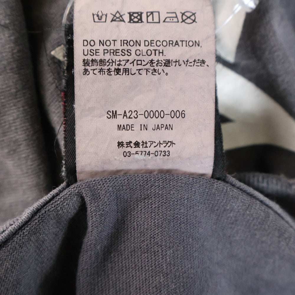 SAINT MICHAEL(セントマイケル) 23AW SURVIVE L/S TEE サバイブ クルーネック 長袖カットソー Tシャツ グレー SM-A23-0000-006