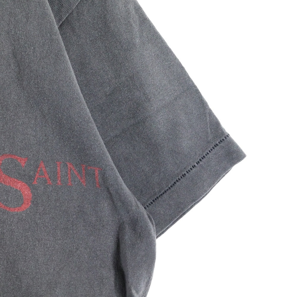 SAINT MICHAEL(セントマイケル) 23SS WE LIVE HELL TEE ウィ ライブ ヘル クルーネック 半袖カットソー Tシャツ グレー SM-S23-0000-009