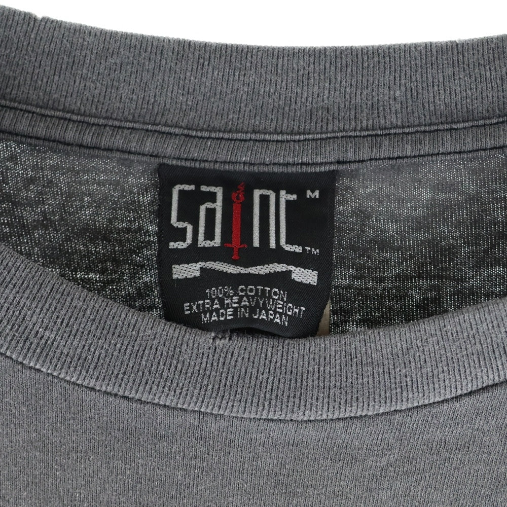 SAINT MICHAEL(セントマイケル) 23SS WE LIVE HELL TEE ウィ ライブ ヘル クルーネック 半袖カットソー Tシャツ グレー SM-S23-0000-009