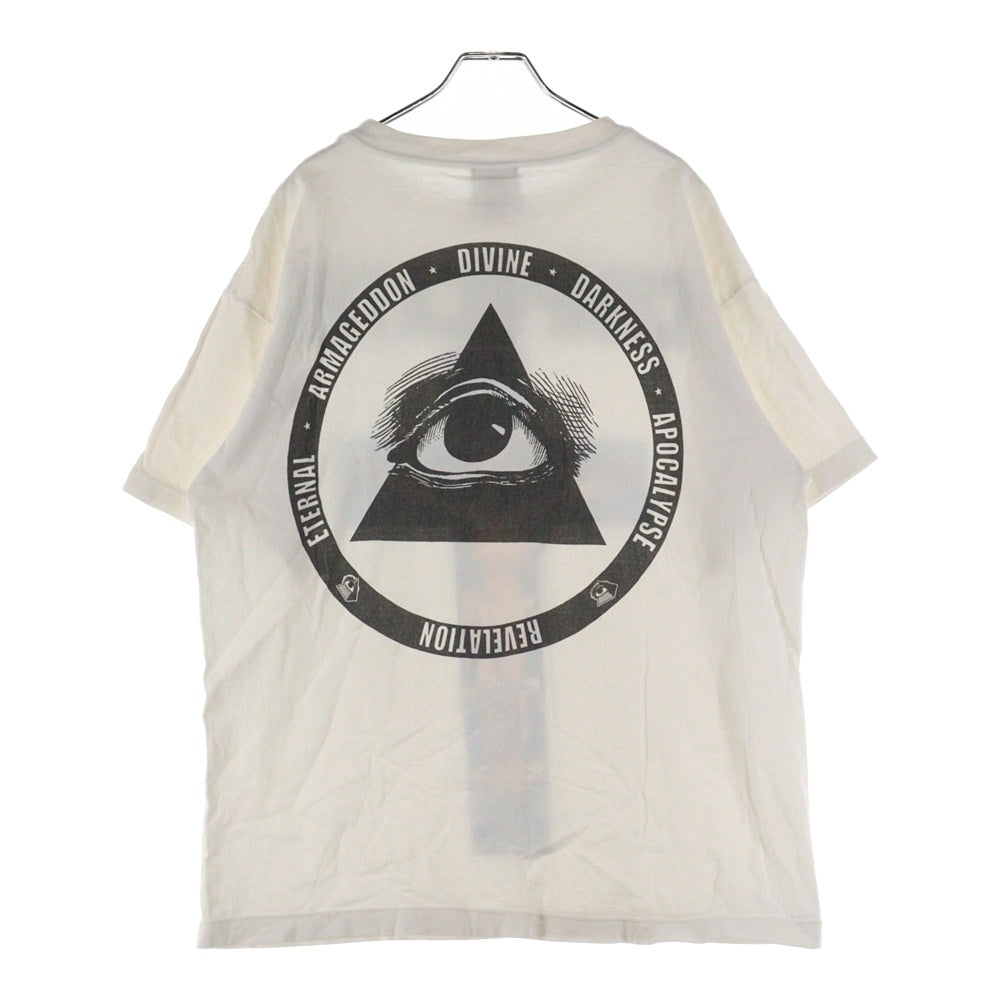 SAINT MICHAEL(セントマイケル) 23AW×河村康輔 COMPLICATED PRINT S/S TEE フロントプリント 半袖Tシャツ カットソー ホワイト SM-A23-0000-C18