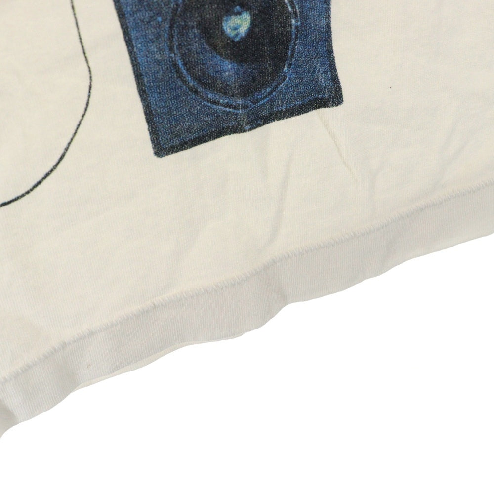 SAINT MICHAEL(セントマイケル) 23AW×河村康輔 COMPLICATED PRINT S/S TEE フロントプリント 半袖Tシャツ カットソー ホワイト SM-A23-0000-C18