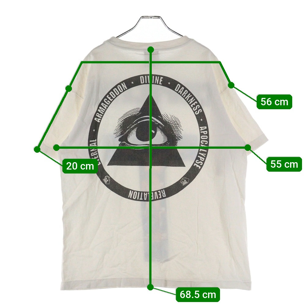 SAINT MICHAEL(セントマイケル) 23AW×河村康輔 COMPLICATED PRINT S/S TEE フロントプリント 半袖Tシャツ カットソー ホワイト SM-A23-0000-C18