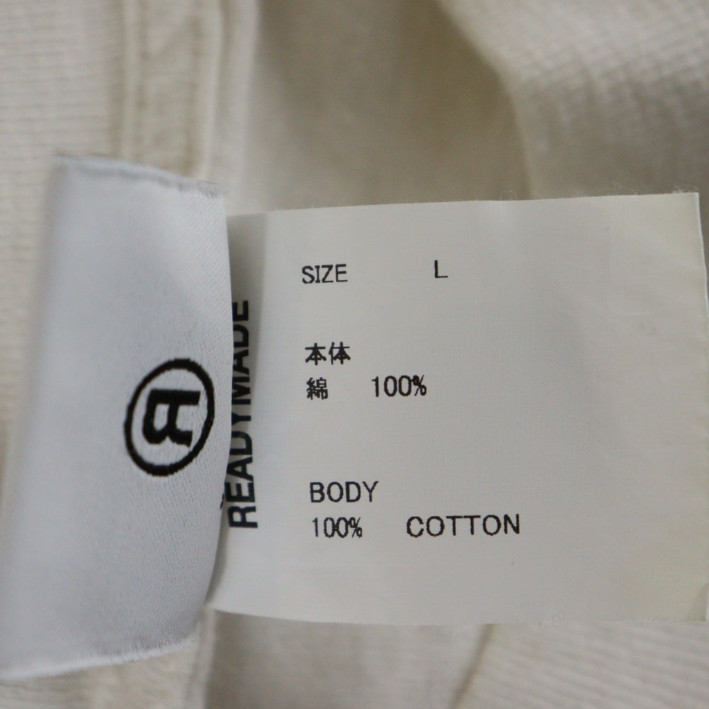 READY MADE(レディメイド) 24SS PEACE PRINT TEE ピース プリント クルーネック 半袖カットソー Tシャツ ホワイト RE-CO-WH-00-00-274