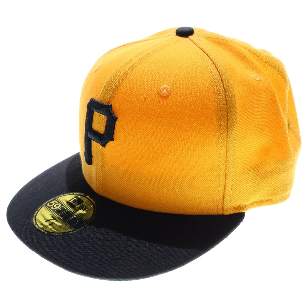 NEW ERA(ニューエラ) 59FIFTY Pittsburgh Pirates ピッツバーグ・パイレーツロゴ刺繍 ベースボールキャップ イエロー/ブラック