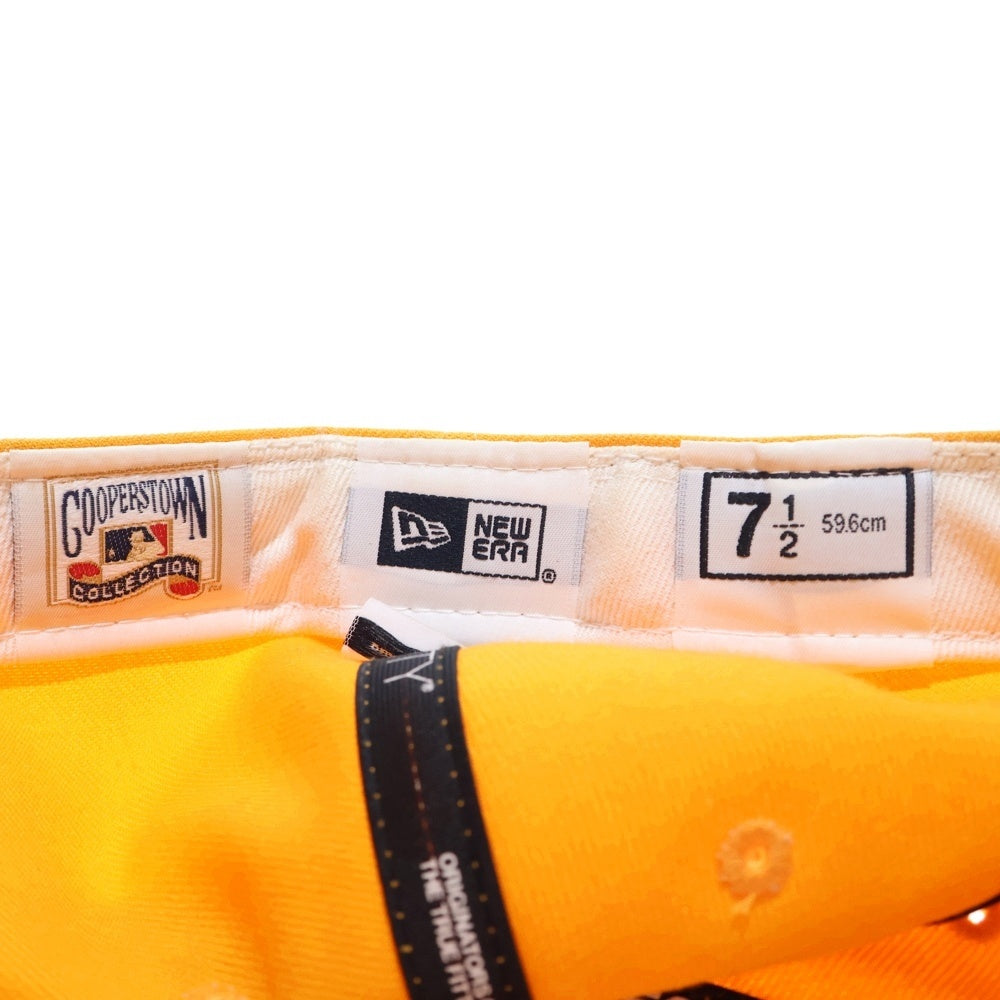 NEW ERA(ニューエラ) 59FIFTY Pittsburgh Pirates ピッツバーグ・パイレーツロゴ刺繍 ベースボールキャップ イエロー/ブラック