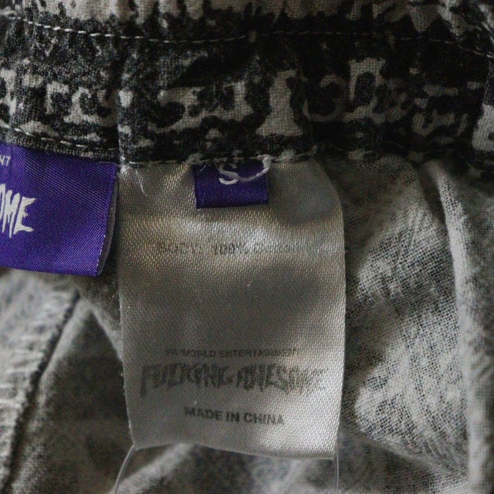 FUCKING AWESOME(ファッキンオーサム) 総柄コットンパンツ ブラック/ホワイト