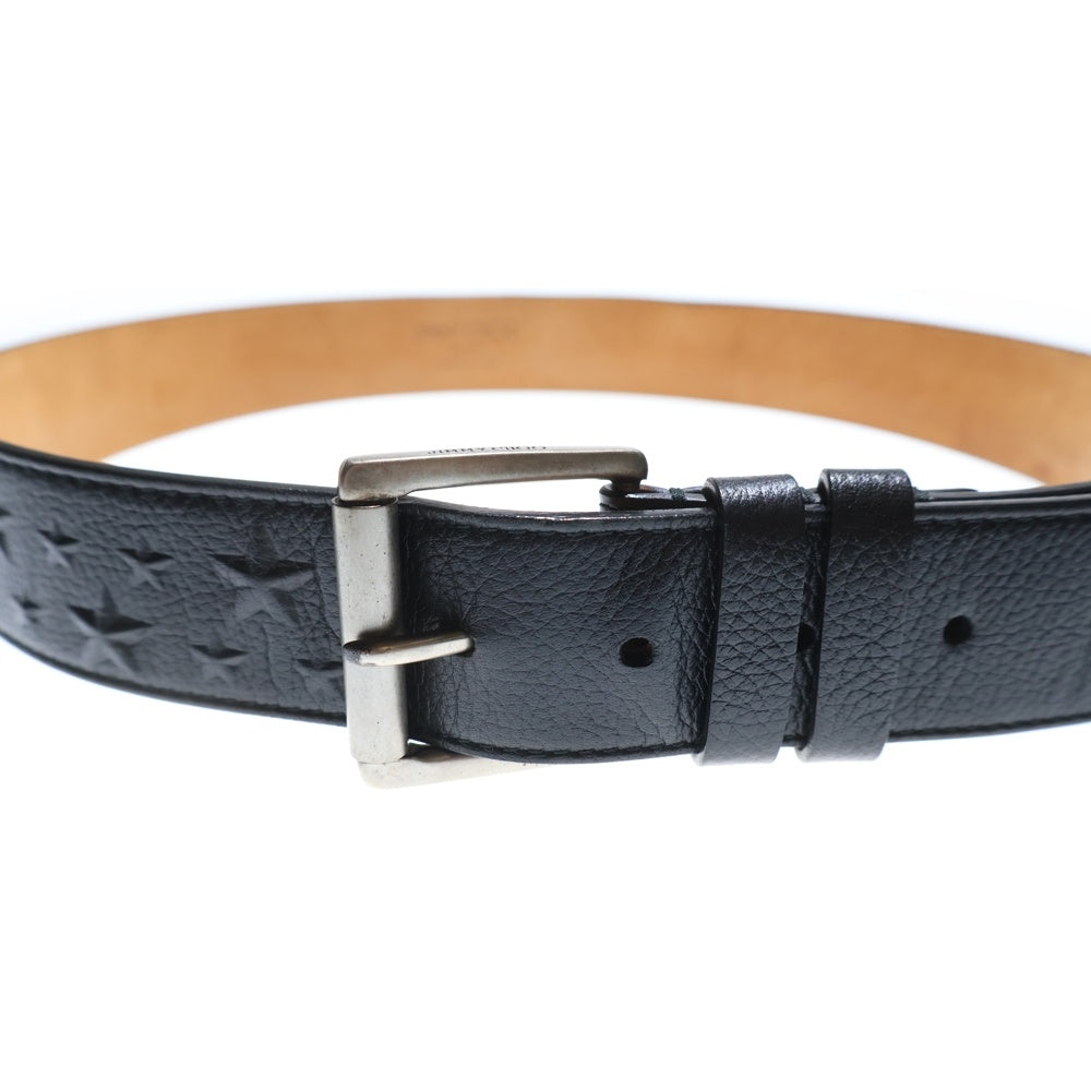 JIMMY CHOO(ジミーチュウ) スターエンボス レザーベルト ブラック ARCHER-EMG-0001