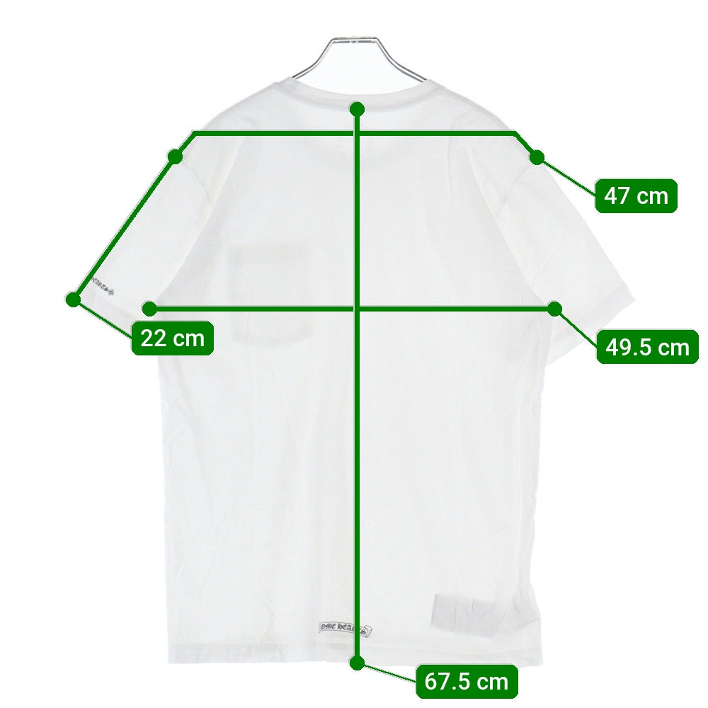 CHROME HEARTS(クロムハーツ) NECK LOGO S/S TEE ネックロゴプリント 半袖Tシャツ カットソー ホワイト