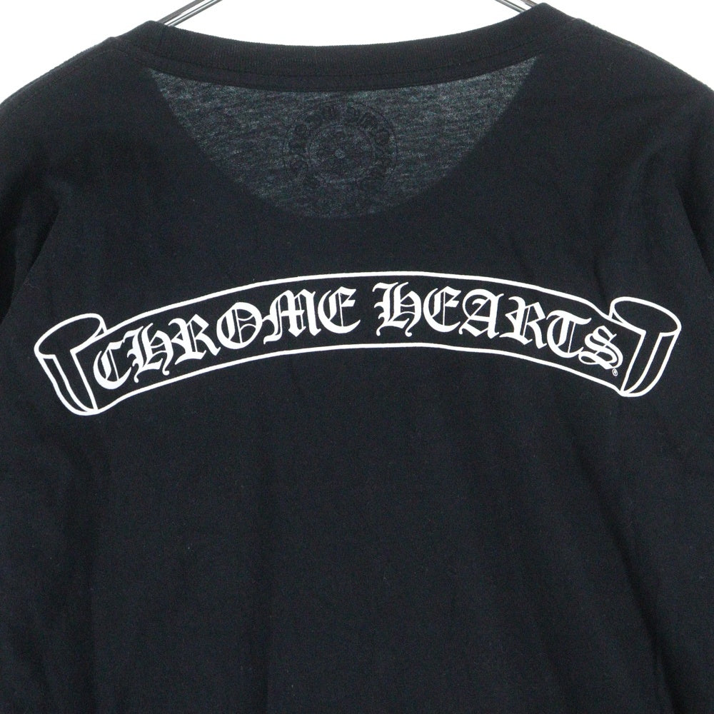 CHROME HEARTS(クロムハーツ) CH SCROLL LABEL FUCKYOU L/S /1 スクロールラベル ファックユー アームプリント クルーネック長袖Tシャツカットソー ブラック