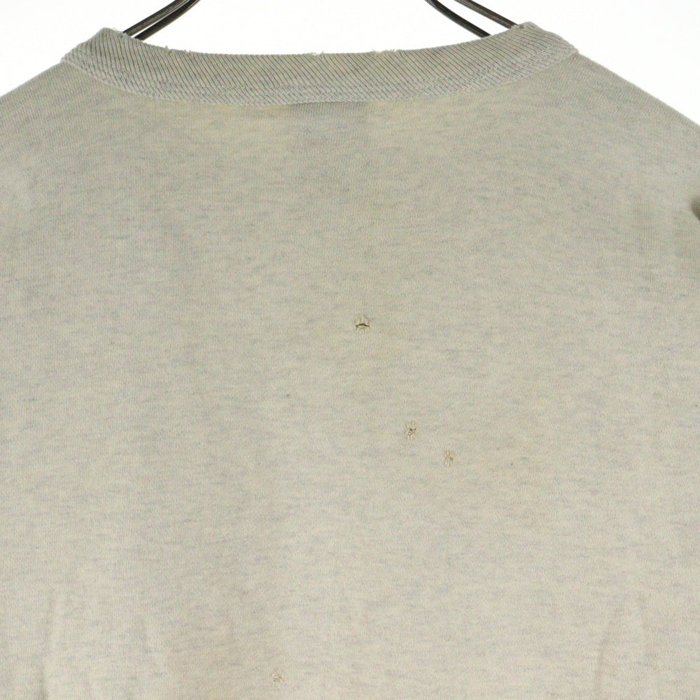 SAINT MICHAEL(セントマイケル) 23AW ARS CREW SWEAT MR ARIES アリーズ ダメージ加工クルーネック長袖スウェットトレーナー アイボリー SM-A23-0000-C02