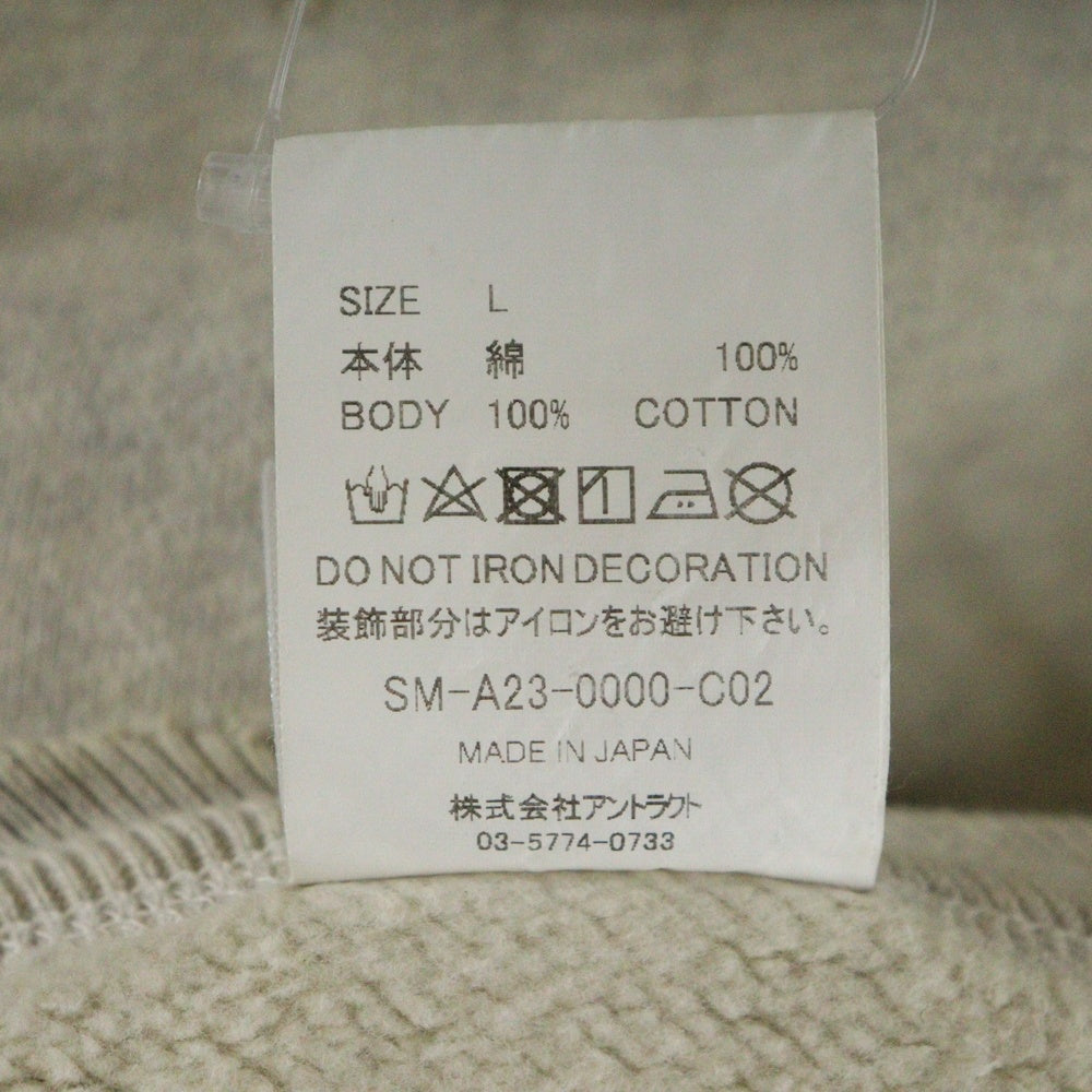 SAINT MICHAEL(セントマイケル) 23AW ARS CREW SWEAT MR ARIES アリーズ ダメージ加工クルーネック長袖スウェットトレーナー アイボリー SM-A23-0000-C02