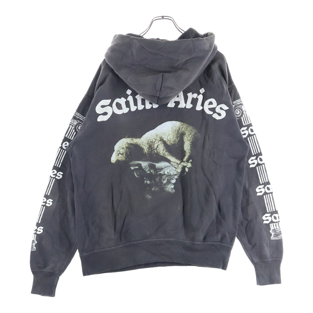 SAINT MICHAEL(セントマイケル) 23AW ×ARIES ARS HOODIE ST ARIES アリーズ プルオーバースウェットパーカー フーディー グレー SM-A23-0000-C03