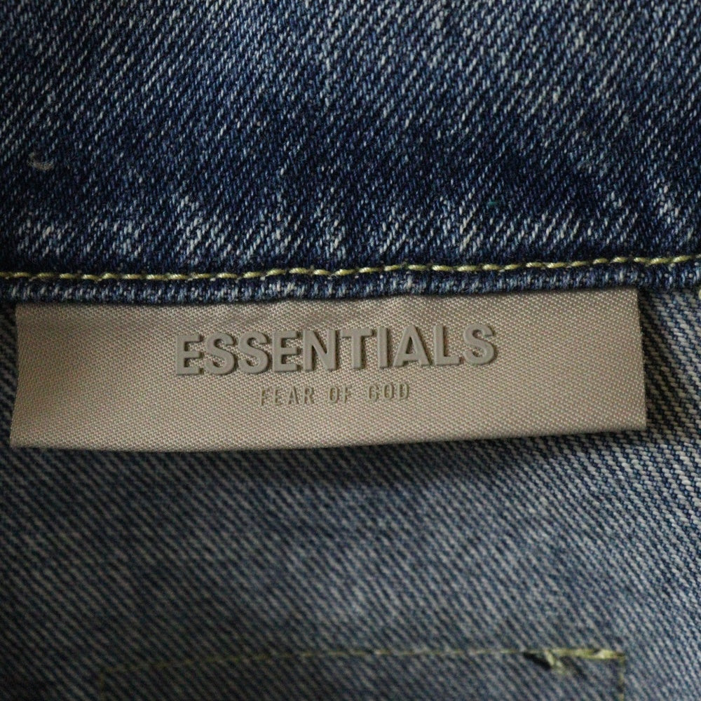 ESSENTIALS FEAR OF GOD(エッセンシャル フィアオブゴッド) ラバーロゴパッチ デニムジャケット インディゴ