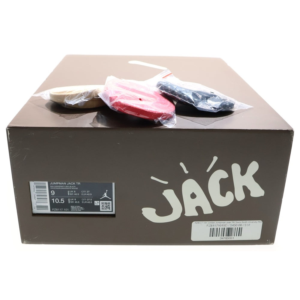 NIKE(ナイキ) ×TRAVIS SCOTT JORDAN JUMPMAN JACK TR UNIVERSITY RED トラヴィススコット ジョーダン ジャンプマン ジャック ローカットスニーカー US9/27cm FZ8117-101