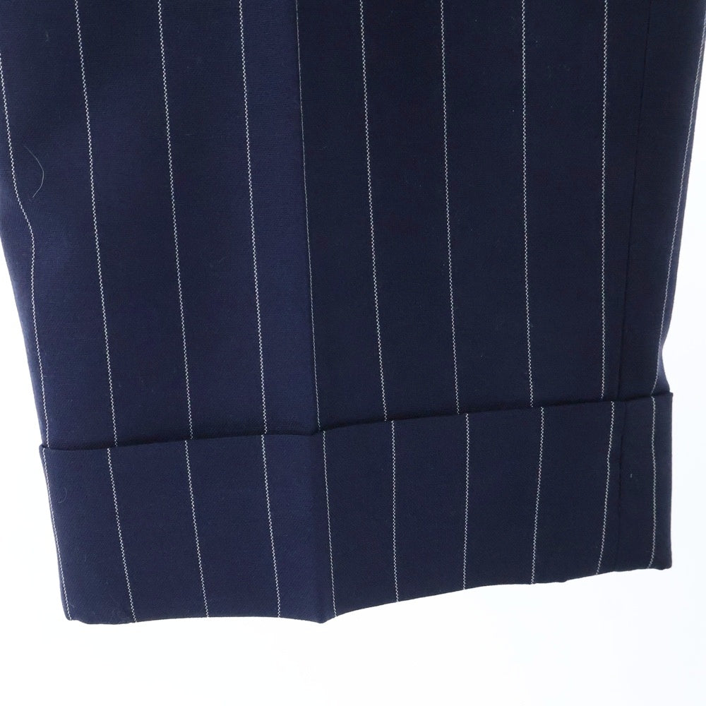 NO BRAND(ノーブランド) FRATELLI TALLIA DI DELFINO フラッテリタリアディデルフィノ 3ピース ストライプテーラードダブルジャケット ネイビー