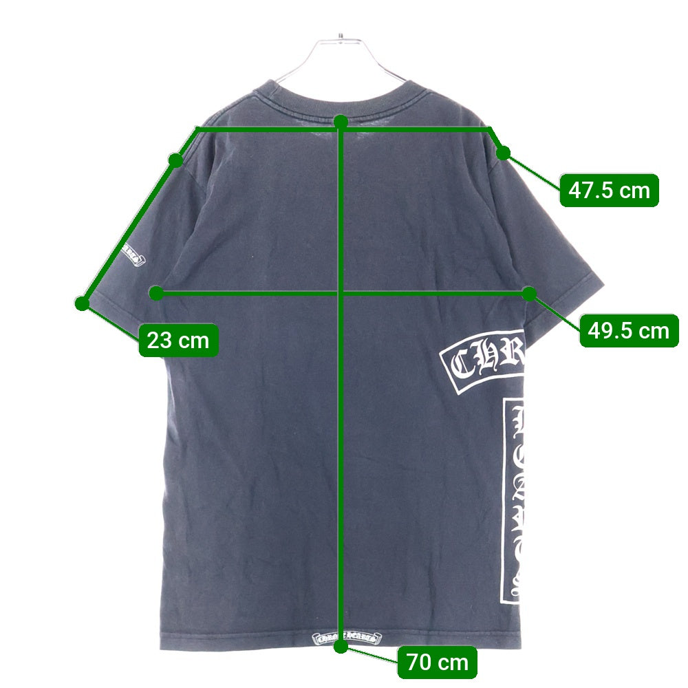 CHROME HEARTS(クロムハーツ) OLD CH CROSS オールド CHクロスプリント クルーネック半袖Tシャツカットソー ブラック