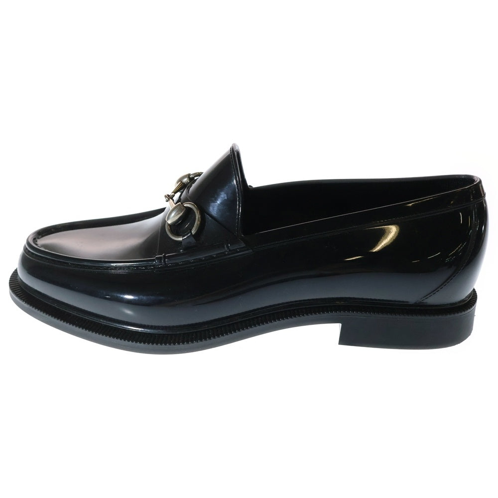 GUCCI(グッチ) レインホースビット ラバーローファー ブラック