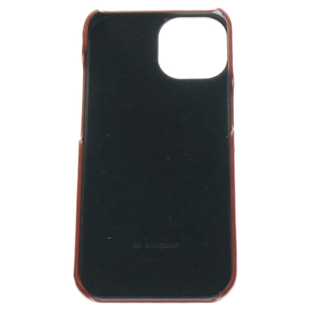 JIL SANDER(ジルサンダー) iPhone15用 カードケース付きレザースマホケース レッド J07VL0022 P6612