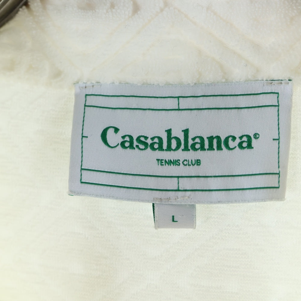 CASABLANCA(カサブランカ) Terry Cuban Shirt 総柄 テリーキューバ半袖シャツ ホワイト/イエロー MS23-SH-085