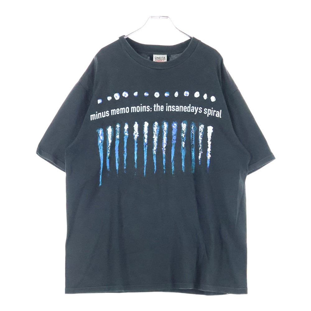 MINUS(マイナス) Bootleg Tee SHINE 5YearsBlack ブートレグ 両面プリントクルーネック半袖Tシャツカットソー ブラック MTL-BTEE001