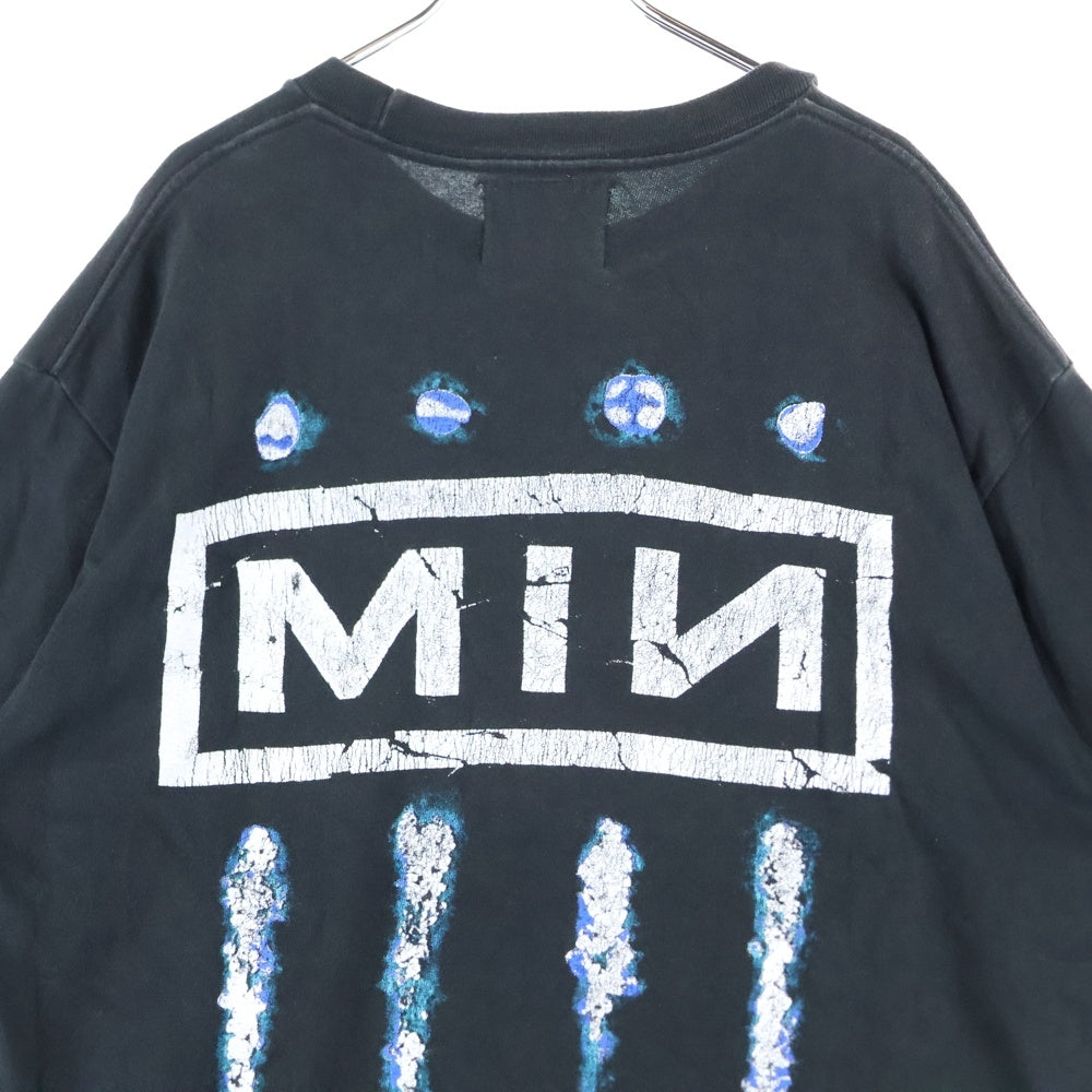 MINUS(マイナス) Bootleg Tee SHINE 5YearsBlack ブートレグ 両面プリントクルーネック半袖Tシャツカットソー ブラック MTL-BTEE001