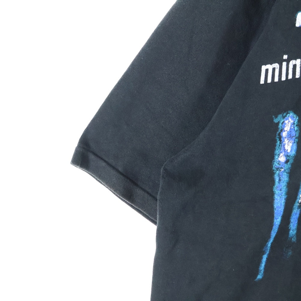MINUS(マイナス) Bootleg Tee SHINE 5YearsBlack ブートレグ 両面プリントクルーネック半袖Tシャツカットソー ブラック MTL-BTEE001
