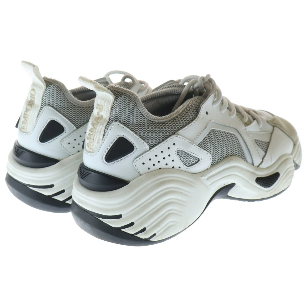 EMPORIO ARMANI(エンポリオアルマーニ) Chunky Sneaker チャンキー ローカットスニーカー US8/26cm ホワイト X4X286 XM243