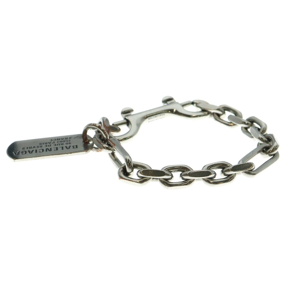 BALENCIAGA(バレンシアガ) Tags ドッグタグ付き カラビナブレスレット シルバー 792886 TZ99I