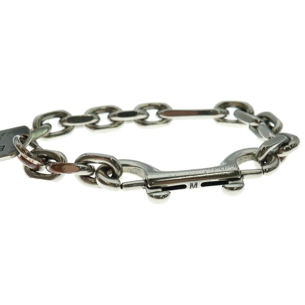 BALENCIAGA(バレンシアガ) Tags ドッグタグ付き カラビナブレスレット シルバー 792886 TZ99I