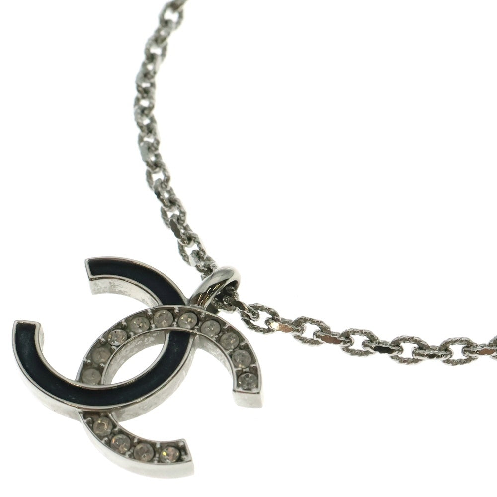 CHANEL(シャネル) ココマーク ラインストーン チェーンネックレス シルバー ABF793 B20581