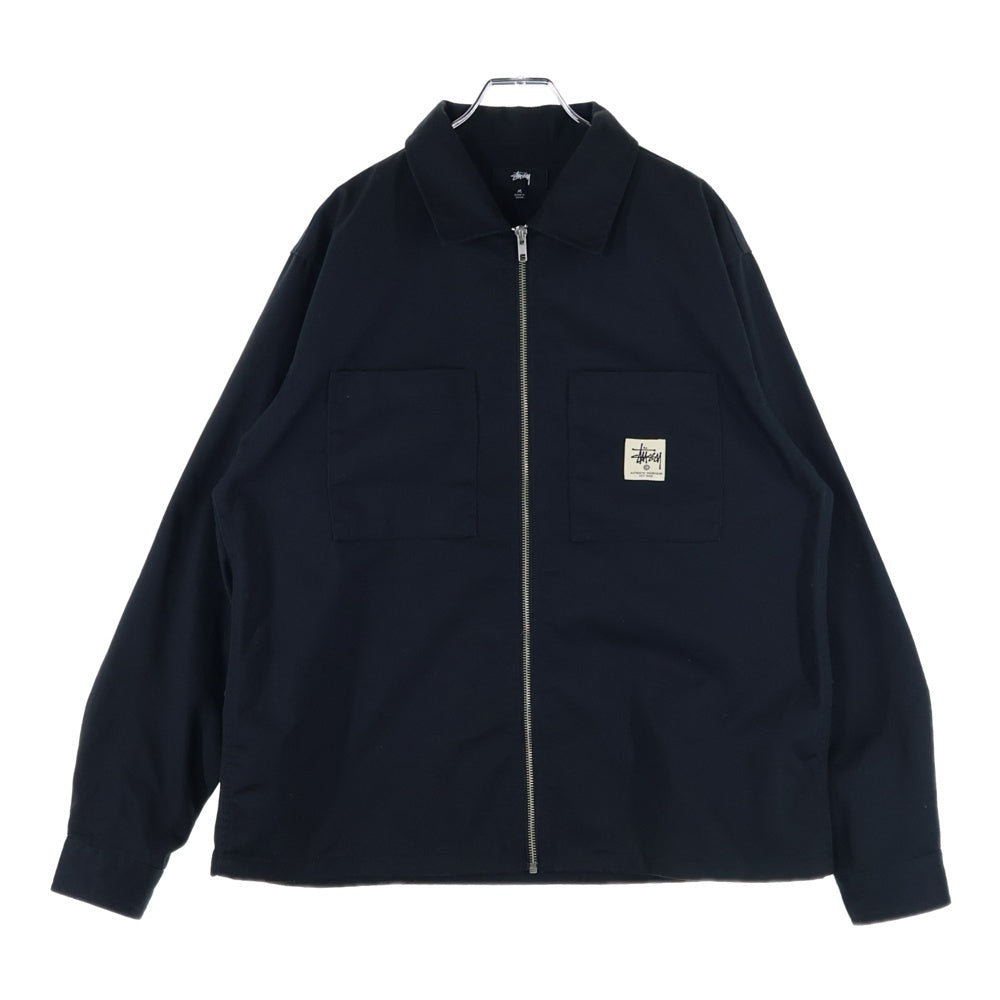 STUSSY(ステューシー) ZIP UP WORK SHIRT ジップ アップ ワーク シャツ ブラック 1110183