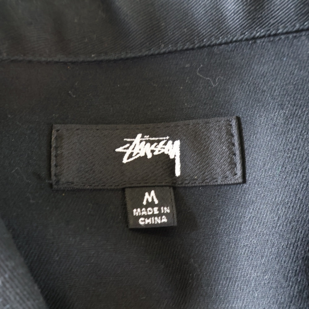 STUSSY(ステューシー) ZIP UP WORK SHIRT ジップ アップ ワーク シャツ ブラック 1110183
