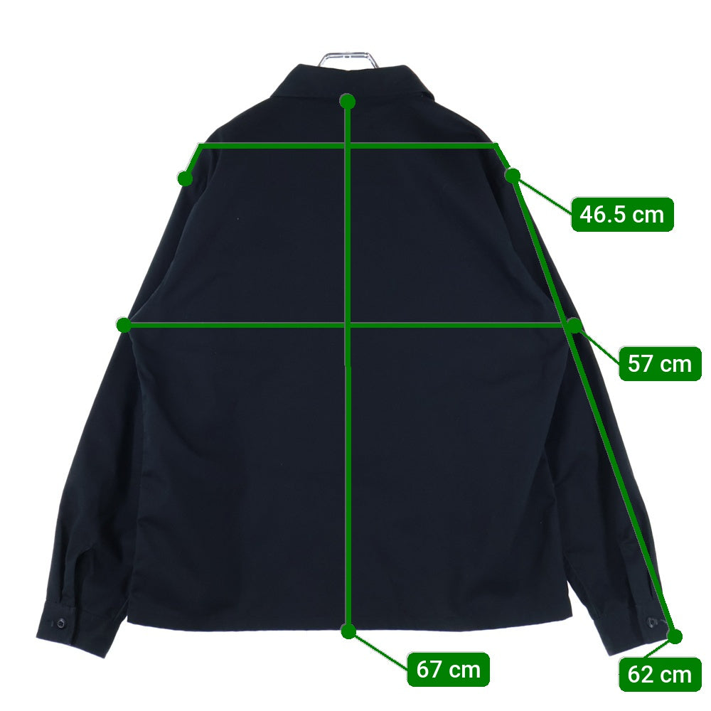STUSSY(ステューシー) ZIP UP WORK SHIRT ジップ アップ ワーク シャツ ブラック 1110183