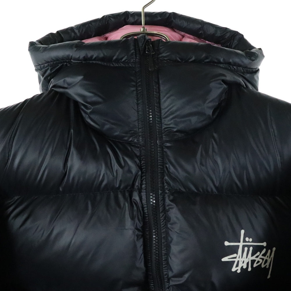 STUSSY(ステューシー) 800 FILL DOWN JACKET 800 フィル ジップアップ ダウンジャケット ブラック/ピンク 115685