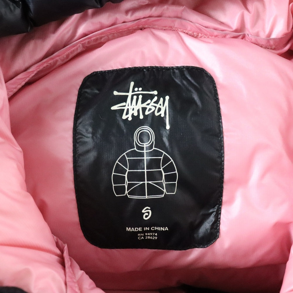 STUSSY(ステューシー) 800 FILL DOWN JACKET 800 フィル ジップアップ ダウンジャケット ブラック/ピンク 115685