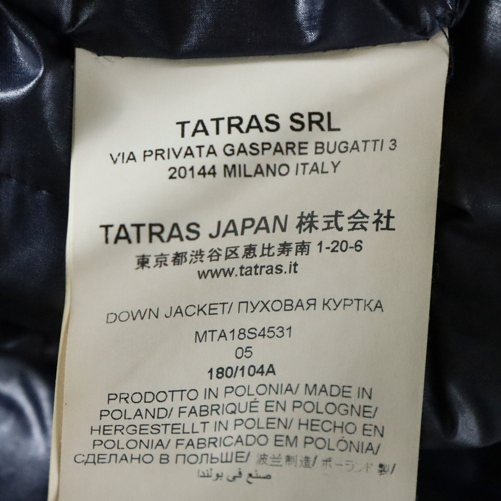 TATRAS(タトラス) 18SS アンスリウム ブロックキルト ライトダウン ジャケット ネイビー MTA18S4531