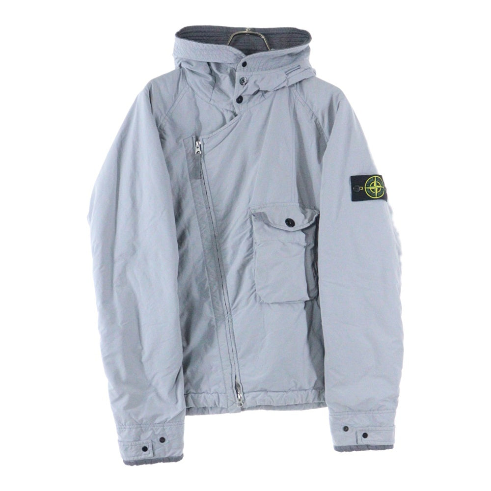 STONE ISLAND(ストーンアイランド) DAVID LIGHT-TC WITH MICROPILE デイヴィット ライト-ティーシー ウィズ マイクロパイル 刺繍ロゴ付 ジップアップ ミリタリージャケット グレー 751541231