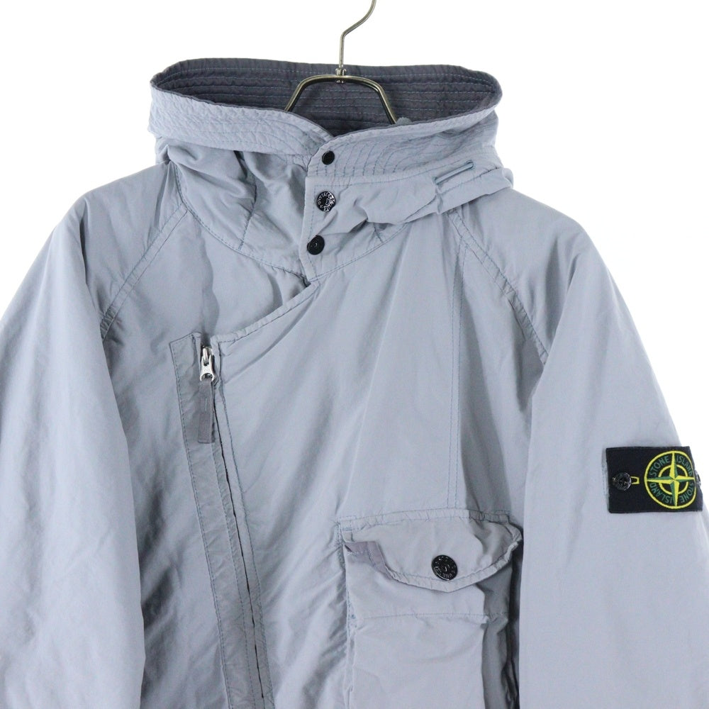 STONE ISLAND(ストーンアイランド) DAVID LIGHT-TC WITH MICROPILE デイヴィット ライト-ティーシー ウィズ マイクロパイル 刺繍ロゴ付 ジップアップ ミリタリージャケット グレー 751541231