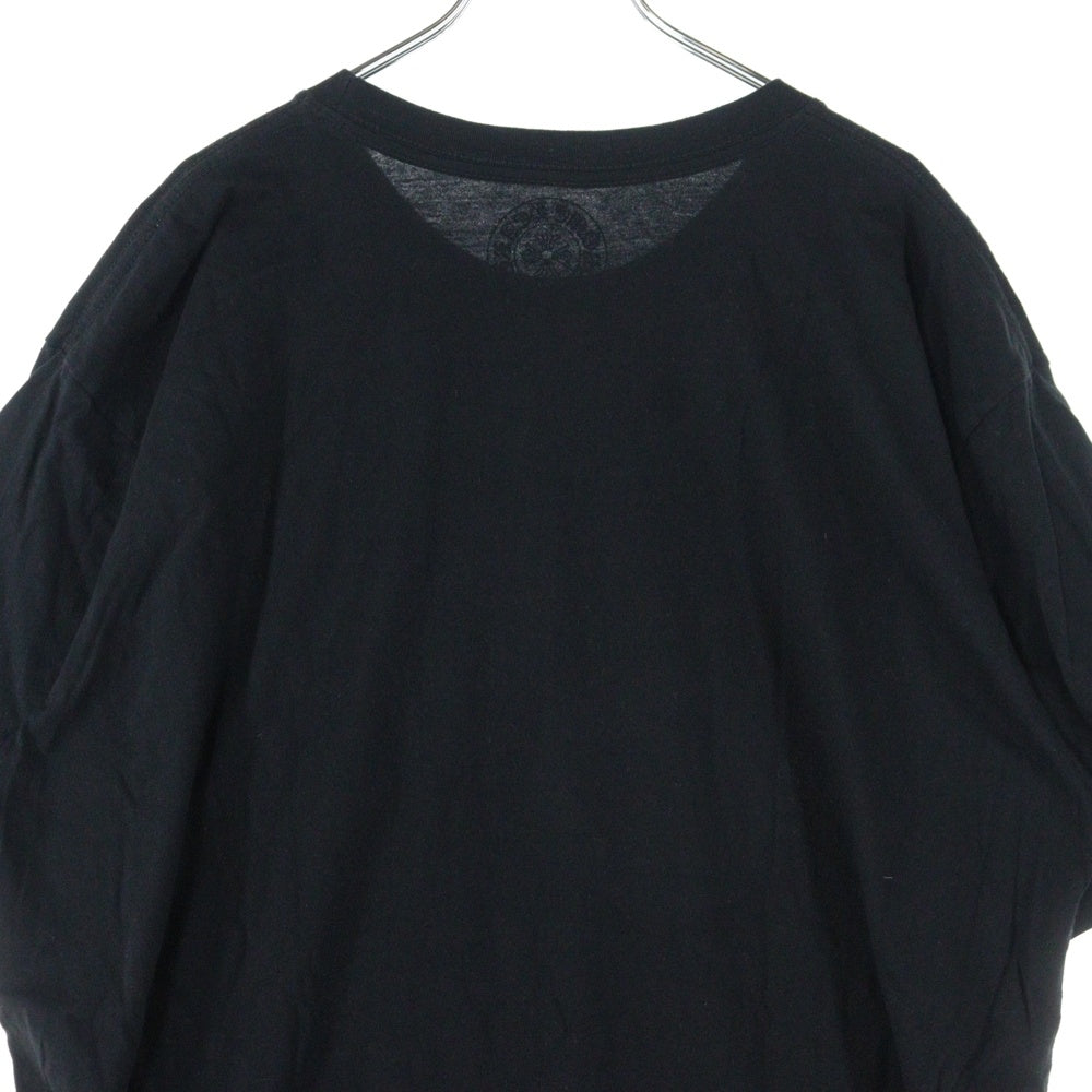 CHROME HEARTS(クロムハーツ) NECK LOGO S/S TEE ネックロゴプリント クルーネック半袖Tシャツカットソー ブラック