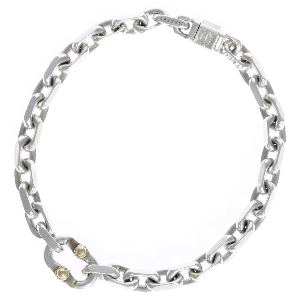 TIFFANY & Co.(ティファニー) MAKERS メイカーズ K18コンビナローチェーン ブレスレット シルバー