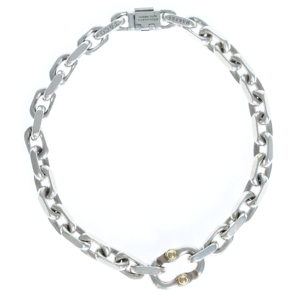TIFFANY & Co.(ティファニー) MAKERS メイカーズ K18コンビナローチェーン ブレスレット シルバー